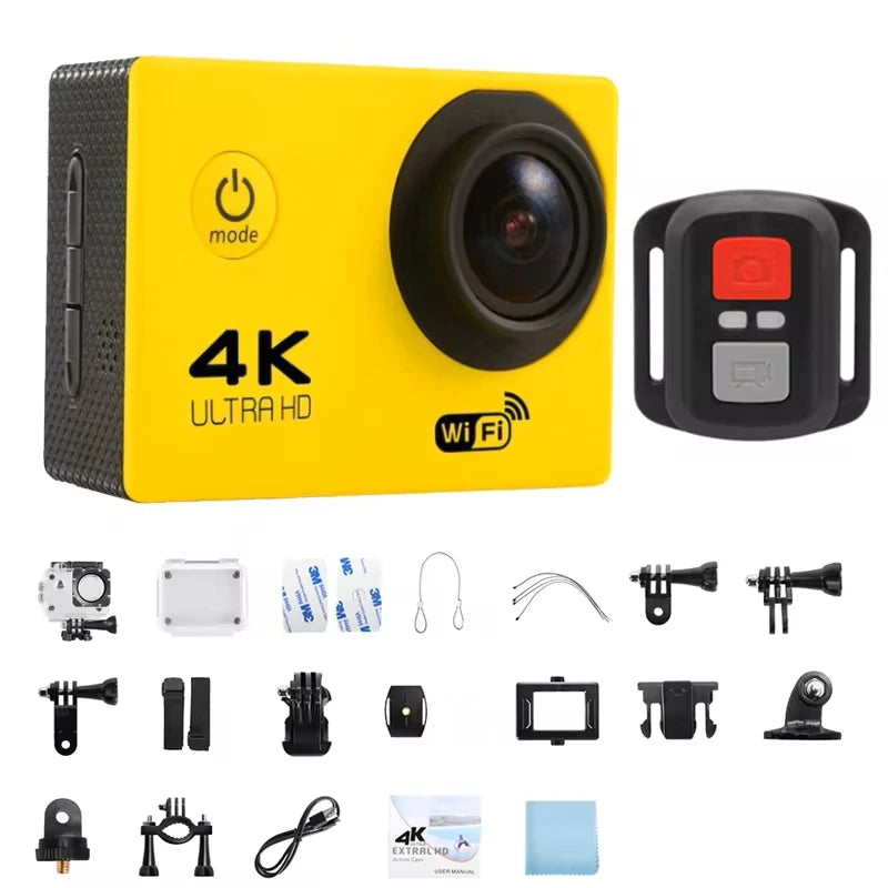 4K Waterproof Action Camera with WiFi & 170° Wide Angle