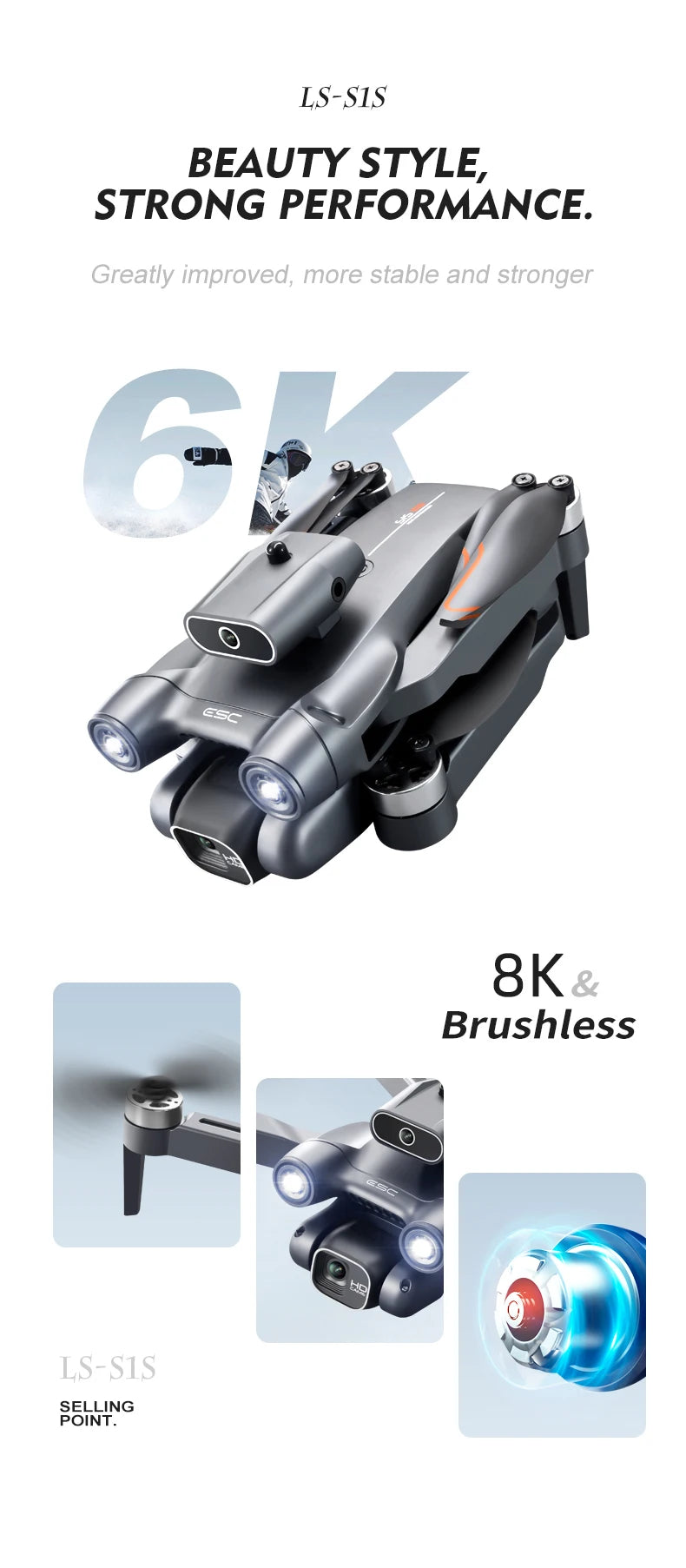 S1S 8K HD Mini Drone with Dual Camera