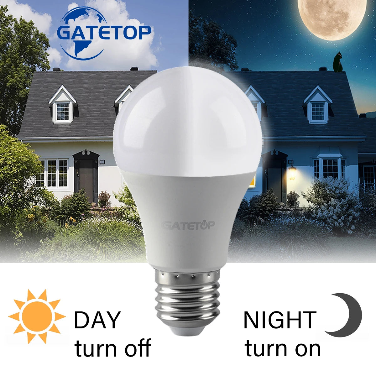 10W LED Dusk to Dawn Sensor Bulb (E27/B22)