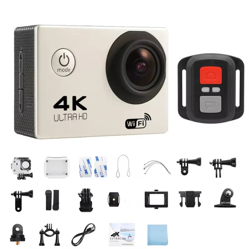 4K Waterproof Action Camera with WiFi & 170° Wide Angle
