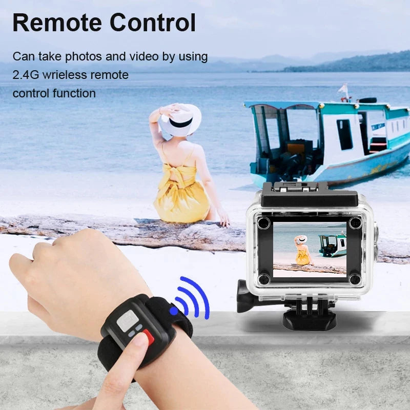 4K Waterproof Action Camera with WiFi & 170° Wide Angle