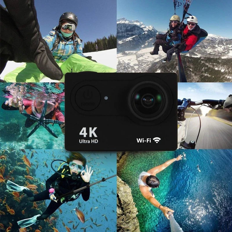 4K Waterproof Action Camera with WiFi & 170° Wide Angle