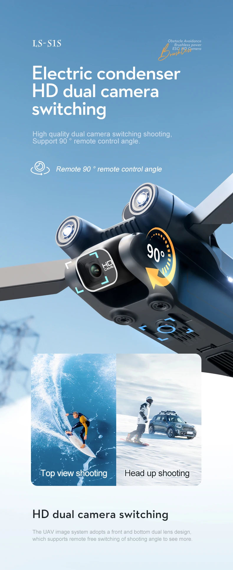 S1S 8K HD Mini Drone with Dual Camera