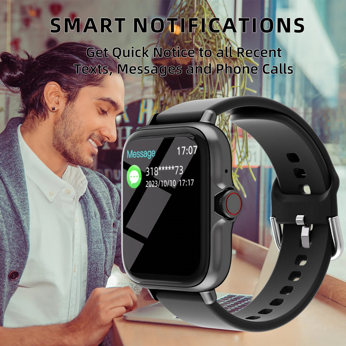 1.83" Waterproof Smartwatch with Call and Health Tracking – iOS & Android