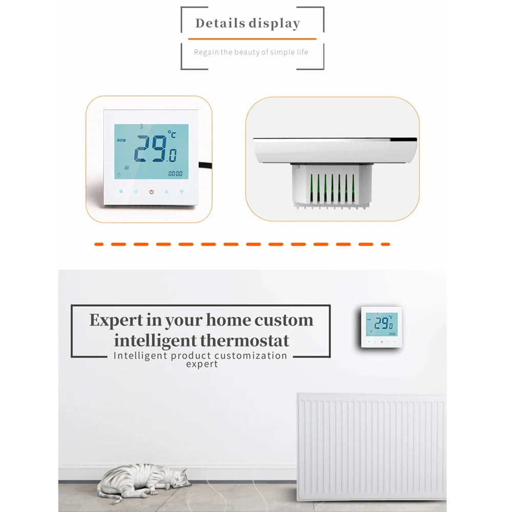 5A Programmable LCD Touch Screen Water Heating Thermostat