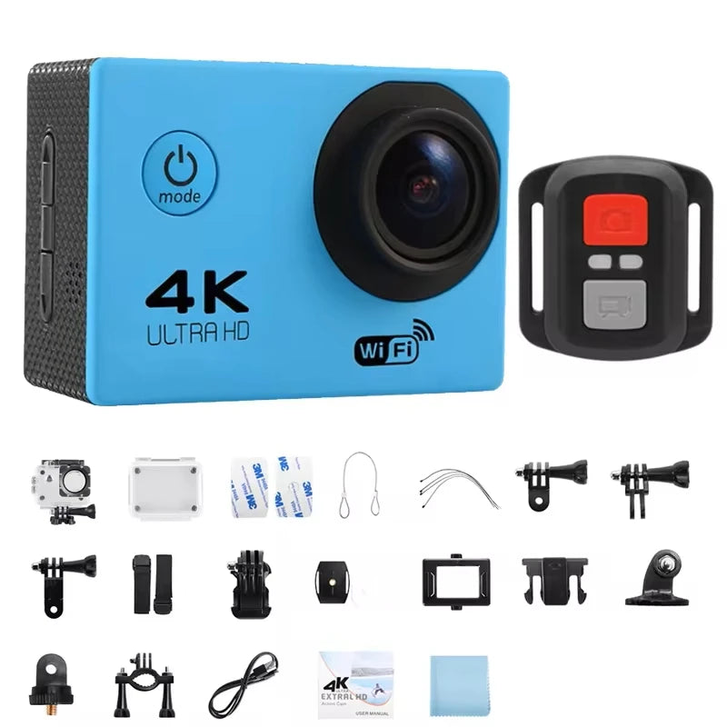 4K Waterproof Action Camera with WiFi & 170° Wide Angle