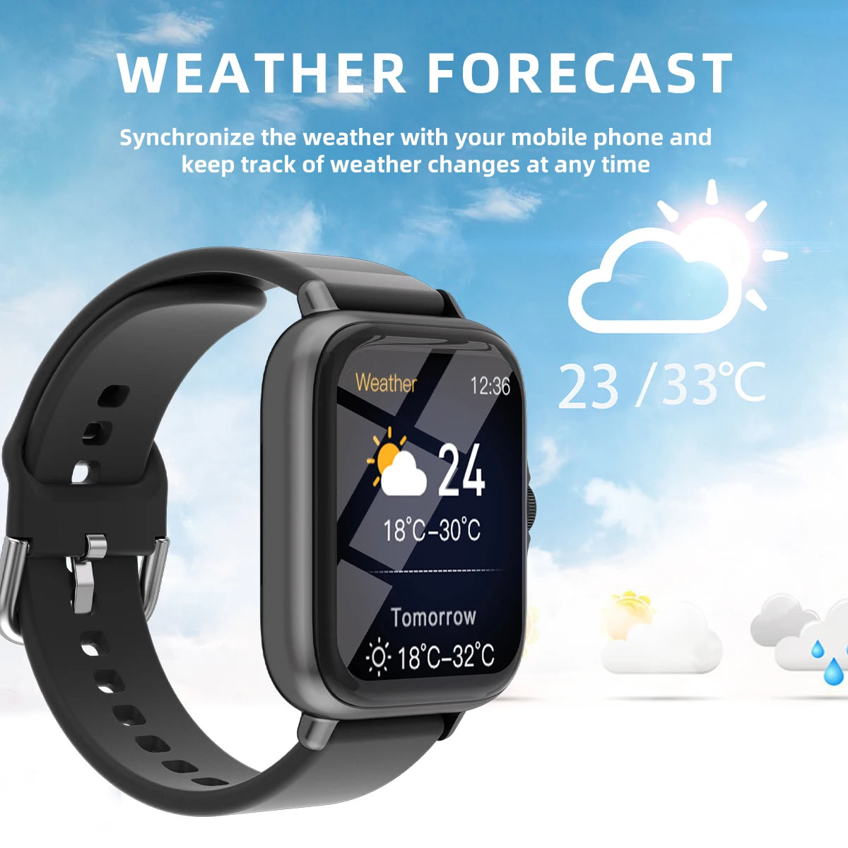 1.83" Waterproof Smartwatch with Call and Health Tracking – iOS & Android